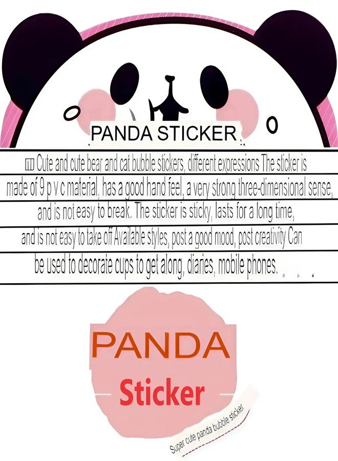 Touchcart Panda Stickers for Kids - 4 Sheet Set with 160+ Puffy 3D Foam Stickers, Multicolor Cute Animal Designs for Scrapbooking, Journaling, DIY Crafts, School & Gift Use - Image 3